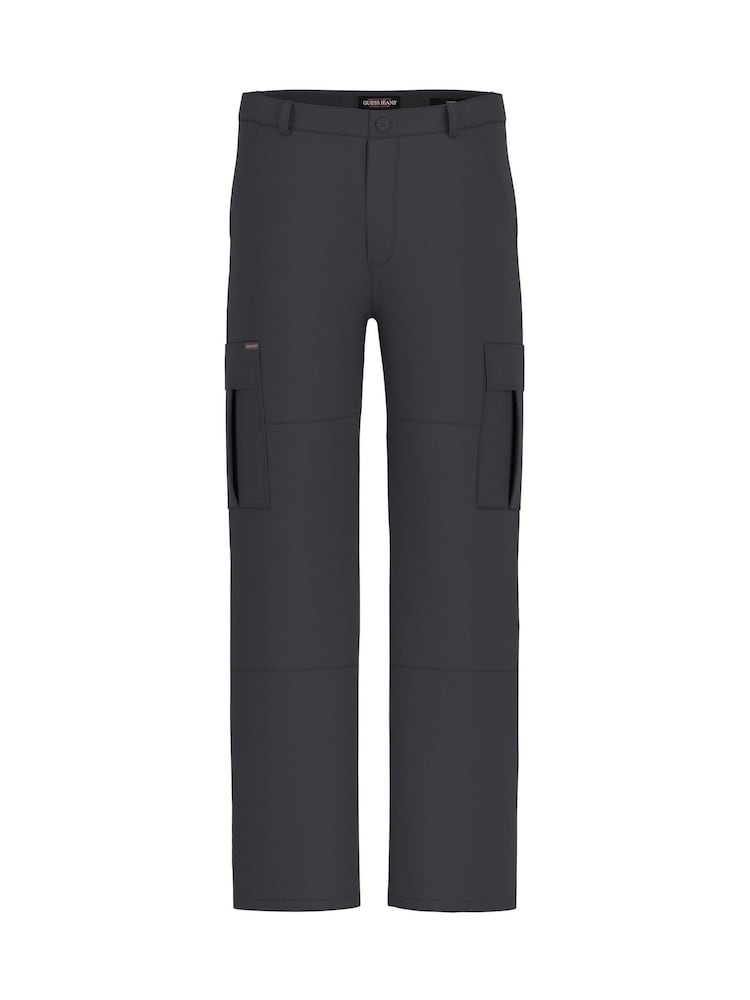 Guess Jeans Black Straight Fit Cargo 100% Cotton Trousers - Image 6 of 7
