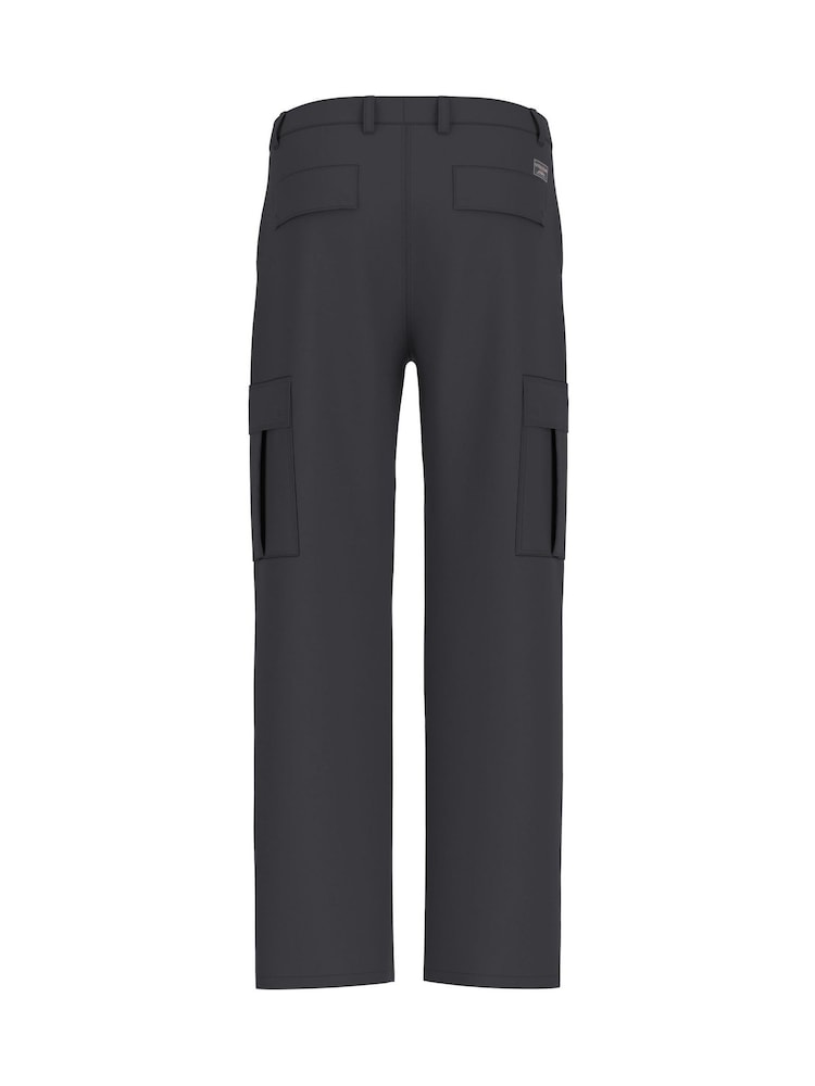 Guess Jeans Black Straight Fit Cargo 100% Cotton Trousers - Image 7 of 7