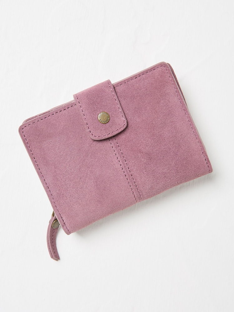 FatFace Purple Etta Suede Purse - Image 1 of 2