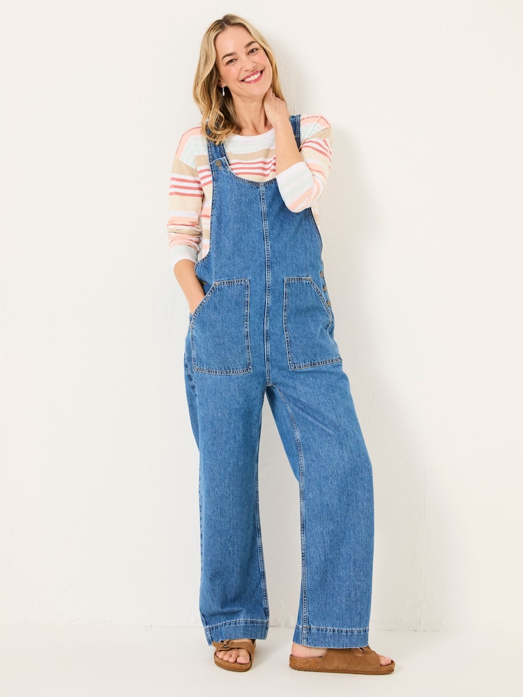 Raffles Denim Vintage Relaxed Fit Dungarees - Image 1 of 6