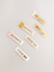 Cream Bow Clips 6 Pack - Image 1 of 4