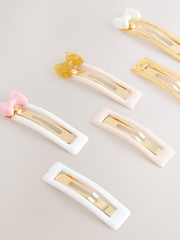 Cream Bow Clips 6 Pack - Image 2 of 4