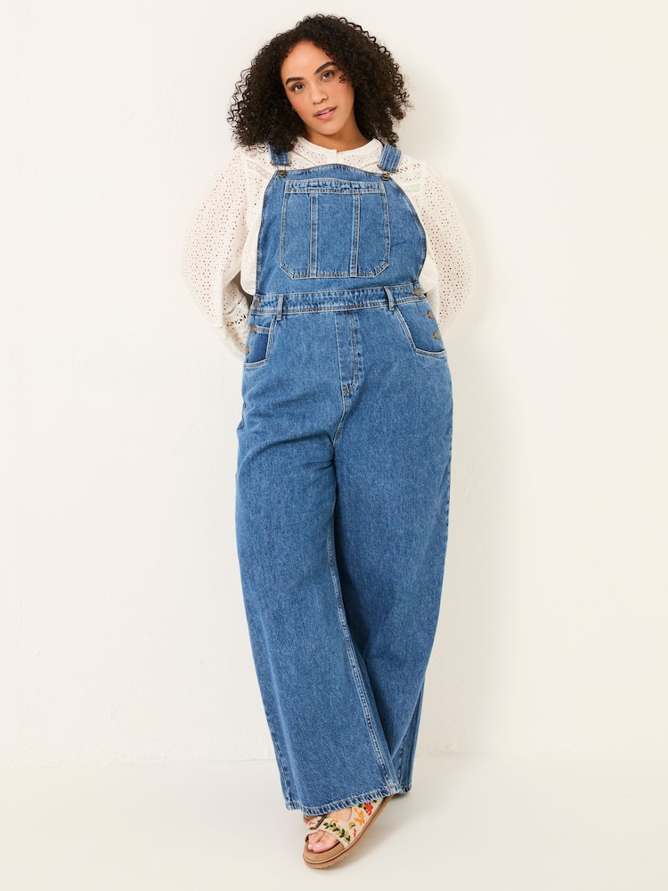 FatFace Alexa Denim Vintage Wide Leg Dungarees - Image 1 of 6