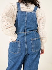 FatFace Alexa Denim Vintage Wide Leg Dungarees - Image 4 of 6