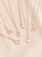Gold Tone Initial Heart Necklace - Image 1 of 2