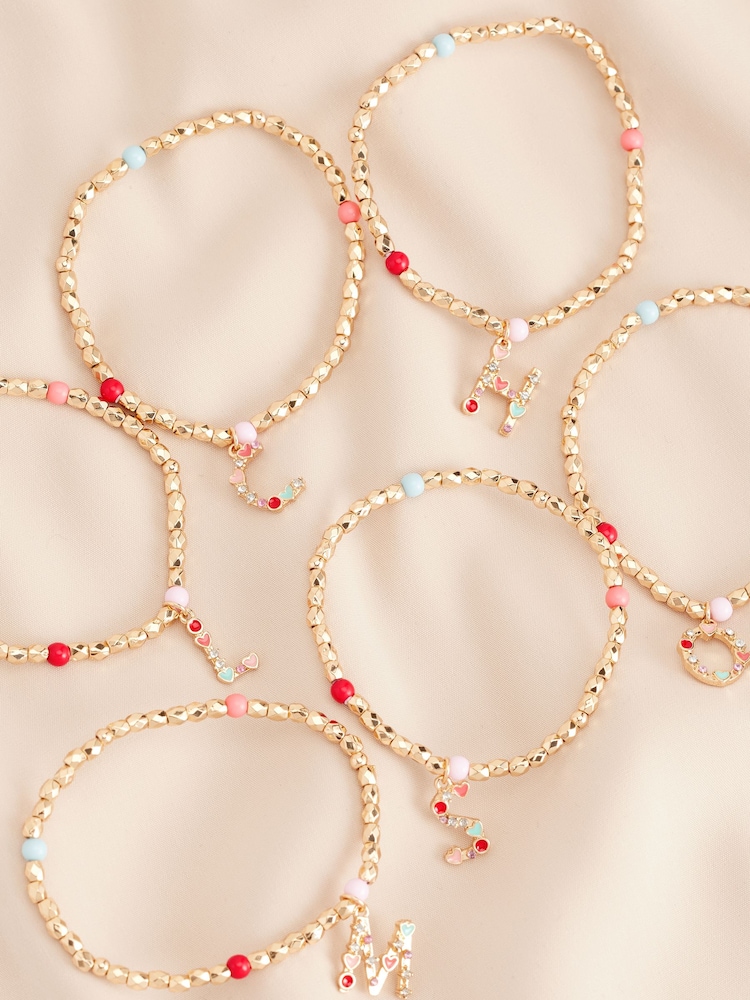 Gold Tone Initial Bracelet - Image 1 of 2