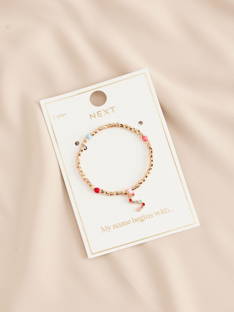 Gold Tone Initial Bracelet - Image 2 of 2