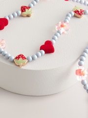 Blue Strawberry and Heart Necklace and Bracelet Set - Image 3 of 4