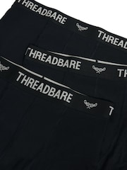Threadbare Black/chrome Dark Black Hipster Boxers 3 Pack - Image 3 of 3