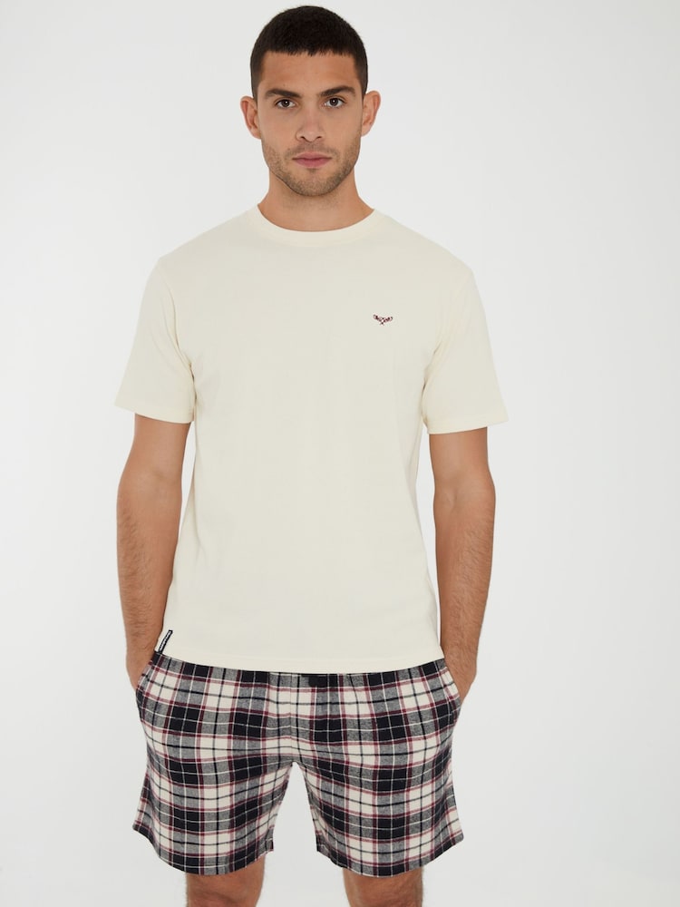 Threadbare Brown Shortie Check Pyjamas Set - Image 1 of 4