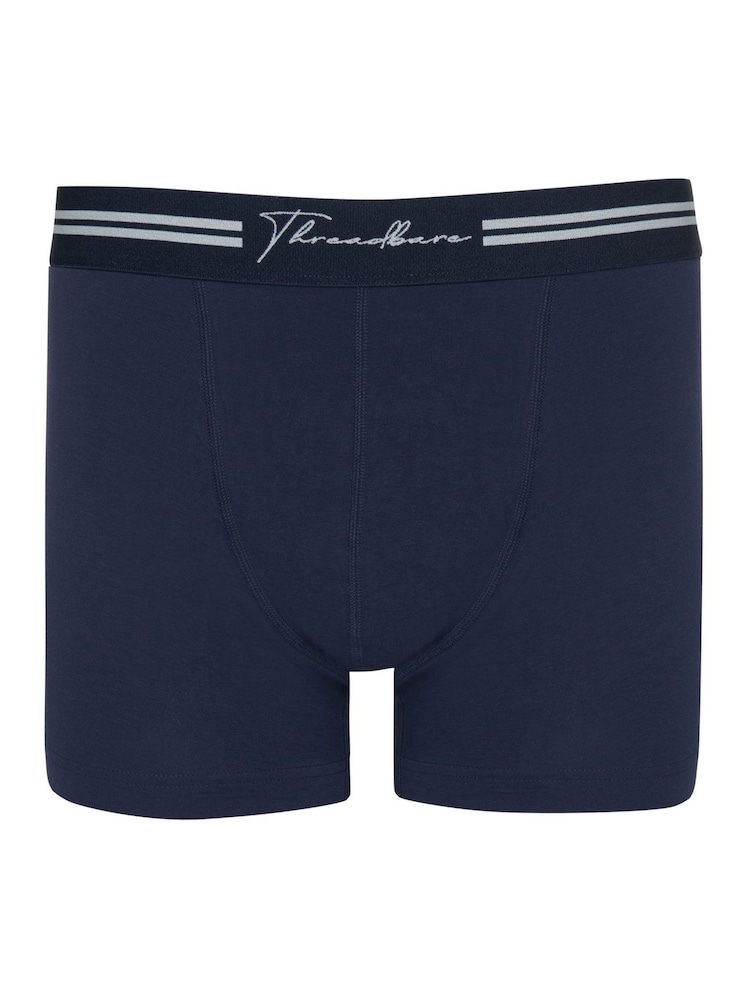 Threadbare Light Blue Dark Black Hipster Boxers 3 Pack - Image 2 of 3