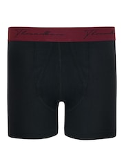 Threadbare Charcoal Black A-Front Trunks 3 Packs - Image 2 of 5