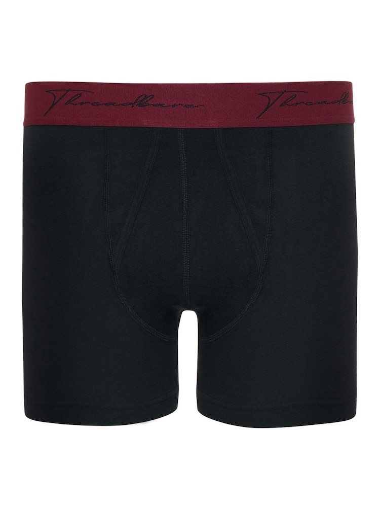 Threadbare Charcoal Black A-Front Trunks 3 Packs - Image 2 of 5
