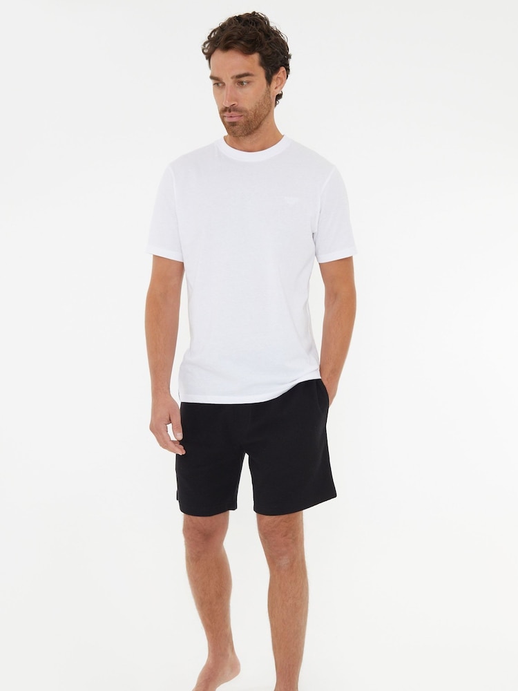 Threadbare Black Waffle Texture Lounge Pyjamas - Image 2 of 6