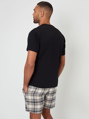 Threadbare Black Shortie Check Pyjamas Set - Image 2 of 4