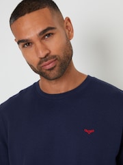 Threadbare Blue Blend Textured Short Sleeve 100% Cotton Check Pyjamas Set - Image 2 of 4