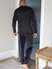 Threadbare Black Soft Touch Velour Loungewear Set - Image 2 of 4