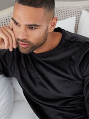 Threadbare Black Soft Touch Velour Loungewear Set - Image 4 of 4