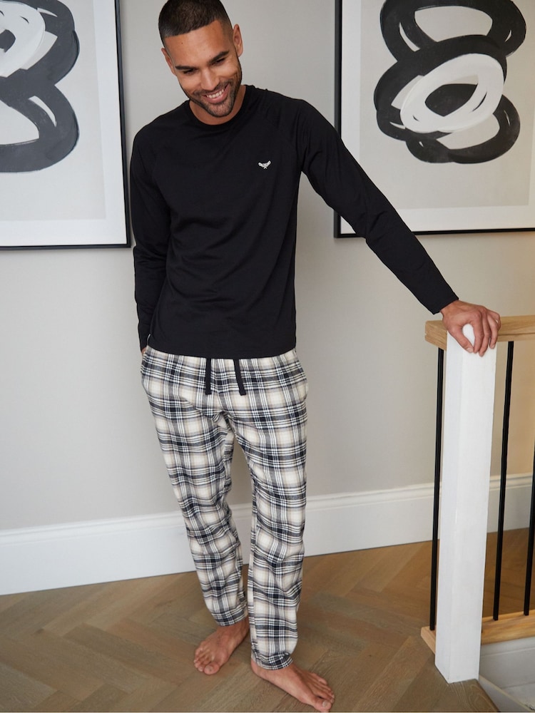 Threadbare Black 100% Cotton Pyjama Set - Image 1 of 4