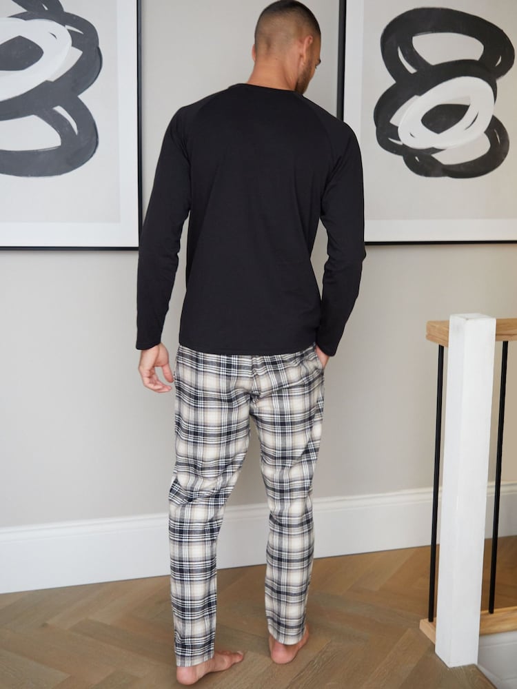 Threadbare Black 100% Cotton Pyjama Set - Image 2 of 4