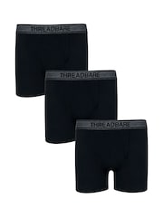 Threadbare Ink Black A-Front Trunks 3 Packs - Image 1 of 3