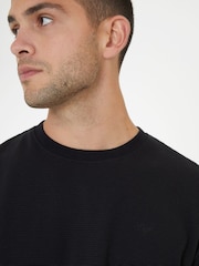 Threadbare Black 100% Cotton Waffle Textured Shortie Lounge Sets 2 Pack - Image 4 of 5
