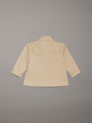 Calvin Klein Brown Cotton Woven Long Sleeve Shirt - Image 2 of 2