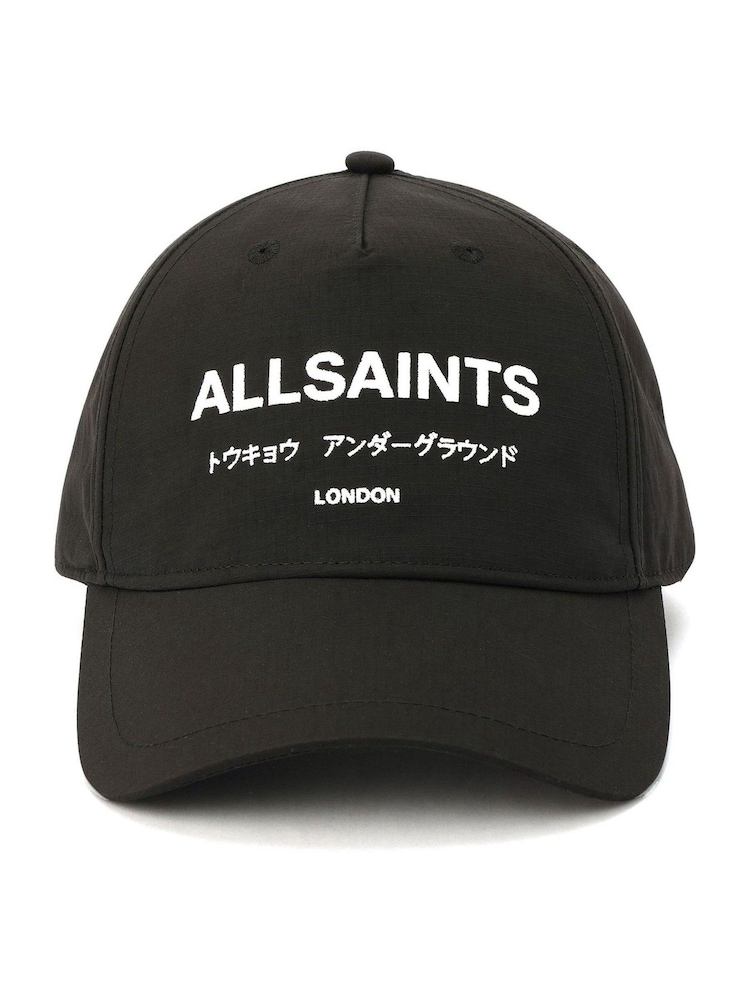 AllSaints Black 100% Organic Cotton Underground Logo Baseball Cap - Image 1 of 5 AllSaints Black 100% Organic Cotton Underground Logo Baseball Cap - Image 1 of 5