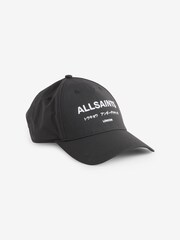 AllSaints Black 100% Organic Cotton Underground Logo Baseball Cap - Image 2 of 5