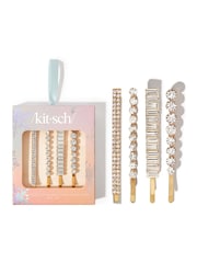 Kitsch All Dressed Up Rhinestone Bobby Pins 4 Piece Set - Image 1 of 5
