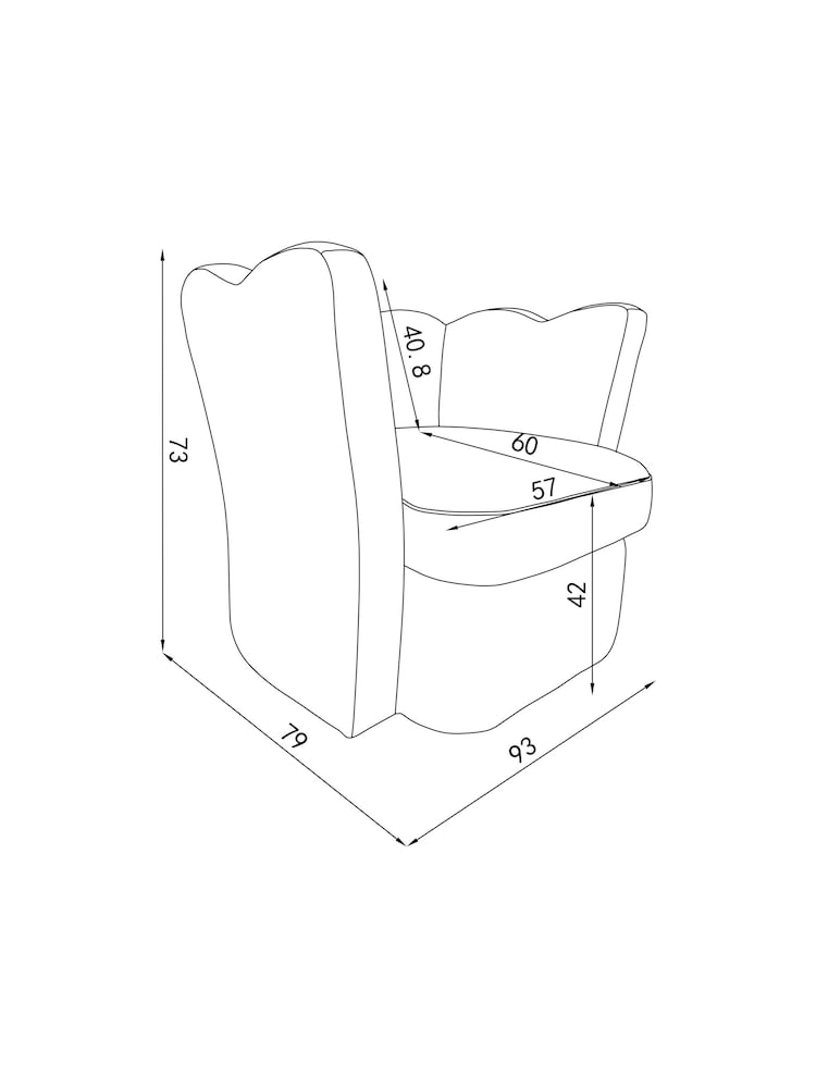 MADE.COM Off White Pax Boucle Maya Accent Chair - Image 6 of 6