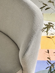 MADE.COM Natural Oat Textured Weave Topeka Accent Chair - Image 3 of 6