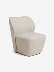 MADE.COM Natural Oat Textured Weave Topeka Accent Chair - Image 5 of 6