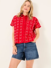 FatFace Sanchez Red Jacquard Shirt - Image 1 of 6