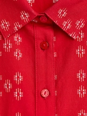 FatFace Sanchez Red Jacquard Shirt - Image 6 of 6