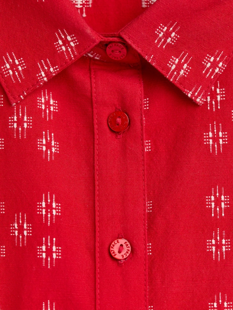 FatFace Sanchez Red Jacquard Shirt - Image 6 of 6
