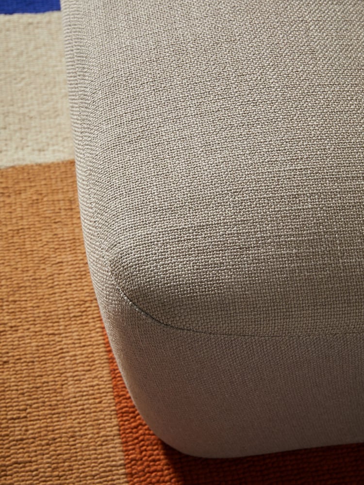 MADE.COM Natural Oat Textured Weave Topeka Small 2 Seater Sofa - Image 2 of 6