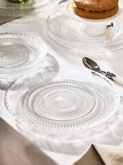 Dibor 8 Piece Clear Parisian Glass Afternoon Tea Set - Image 1 of 4