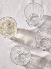 Dibor 4 Pack Clear Bella Perle Short Tumbler Glasses - Image 2 of 5