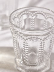 Dibor 4 Pack Clear Bella Perle Short Tumbler Glasses - Image 3 of 5