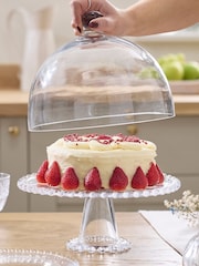 Dibor Clear Bella Perle Glass Cake Stand and Dome - Image 2 of 5