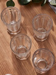Dibor 4 Pack Clear Bella Perle Tall Tumbler Glasses - Image 4 of 5
