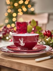 Dibor Red 12 Piece Red Stag Dinner Set - Image 2 of 5
