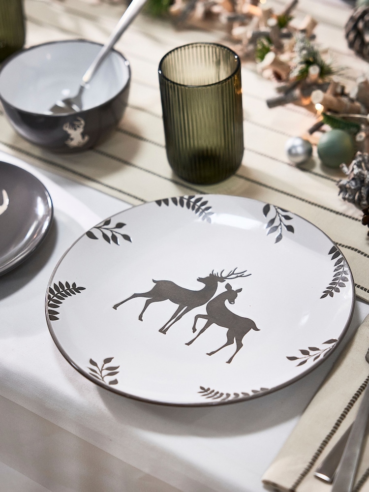 Dibor Grey 12 Piece Grey Stag Dinner Set - Image 2 of 6