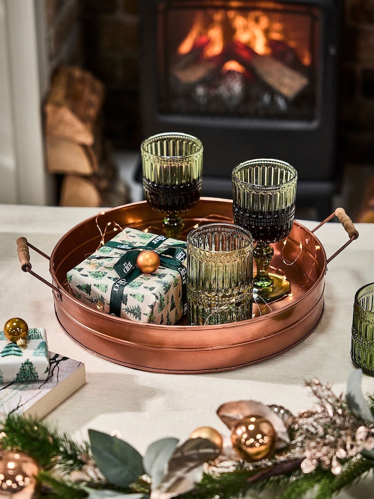 Dibor Copper Brushed Copper Serving Tray - Image 1 of 5