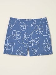 Rosie Chambray Blue Printed Shorts - Image 11 of 11
