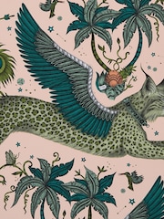 Clarke and Clarke Lynx Pink Emma J Shipley Wilderie 10M Wallpaper - Image 1 of 1