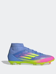adidas Blue/Yellow Adult F50 League Mid Firm/Multi Ground Boots - Image 1 of 9