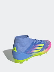 adidas Blue/Yellow Adult F50 League Mid Firm/Multi Ground Boots - Image 4 of 9