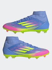 adidas Blue/Yellow Adult F50 League Mid Firm/Multi Ground Boots - Image 5 of 9